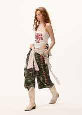 Casual Camouflage Denim Shorts